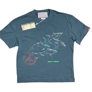 Jungles Tee Mens M Blue Dolphin Streetwear Skater T-Shirt Peace Ocean Surfer